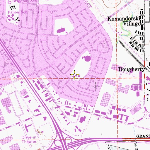 Topographic Map of Valley High School, CA