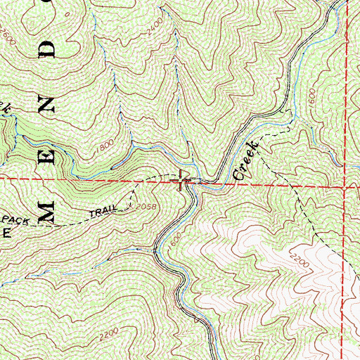 Topographic Map of Sullivan Valley, CA