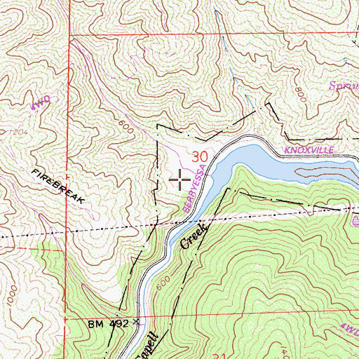 Topographic Map of Tibipa Ranch (historical), CA