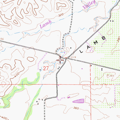 Topographic Map of Mountain School (historical), CA