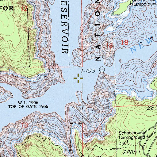 Topographic Map of Garden Valley, CA