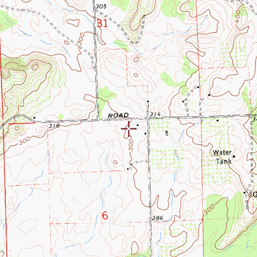 Topographic Map of Evergreen School (historical), CA