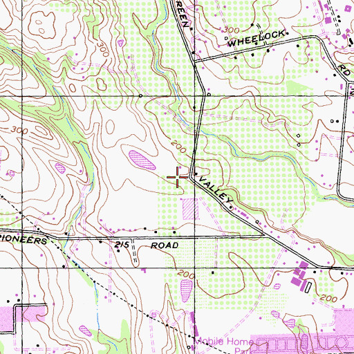 Topographic Map of Green Valley School (historical), CA