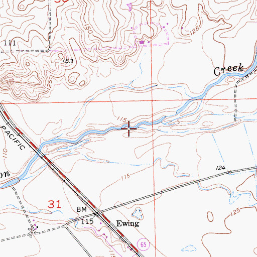 Topographic Map of Doty Creek, CA
