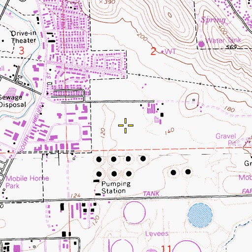 Topographic Map of Clark Field (historical), CA