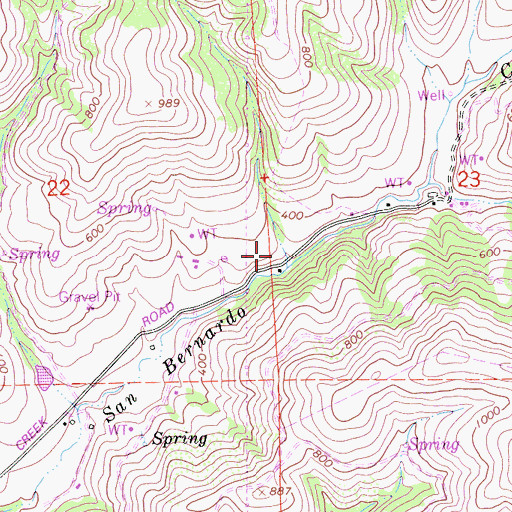 Topographic Map of Mountain View School (historical), CA