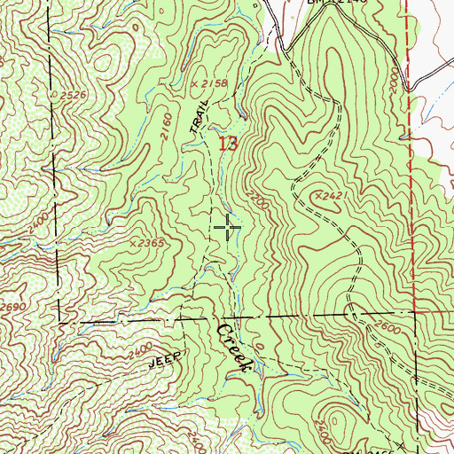 Topographic Map of Scott Ranch (historical), CA