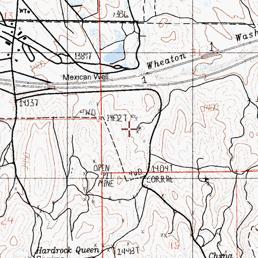 Topographic Map of Reynolds-Robbins Prospects, CA