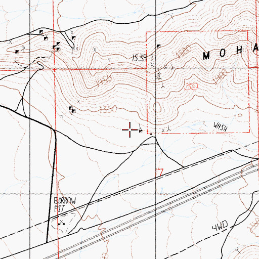Topographic Map of Yucca Mine, CA