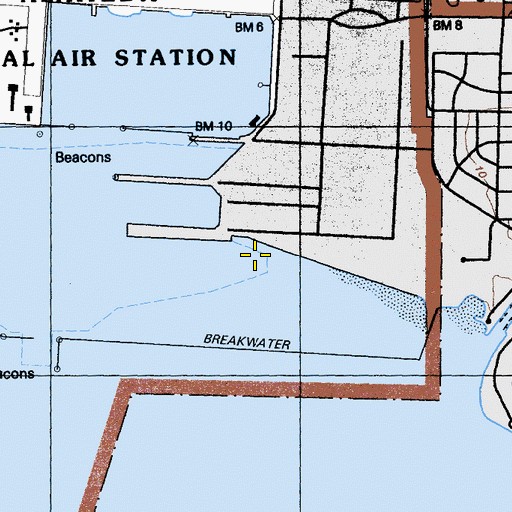 Topographic Map of Dock 5, CA