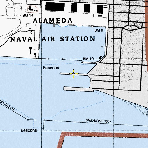 Topographic Map of Pier 2, CA