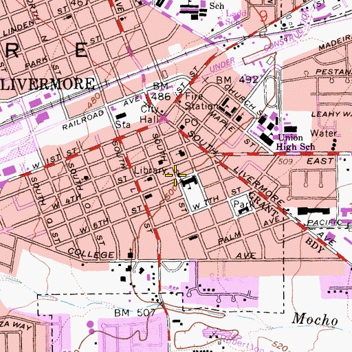 Topographic Map of Christian and Missionary Alliance Church, CA