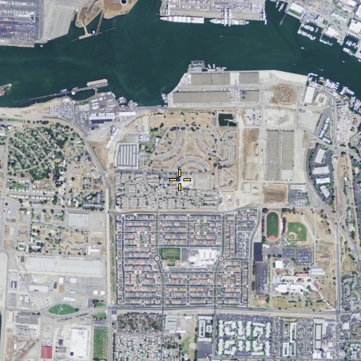 Aerial/Satellite Image of George P Miller Elementary School (historical), CA
