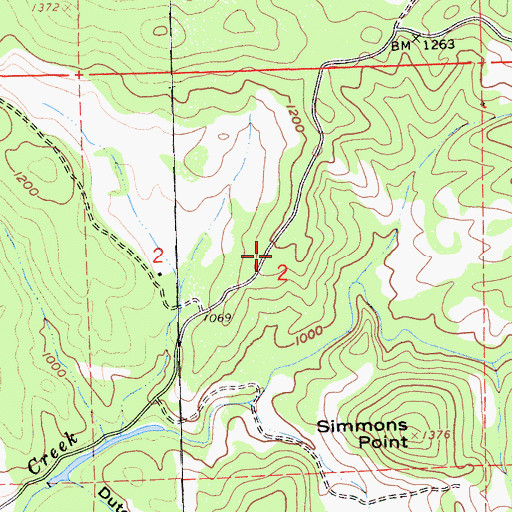 Topographic Map of Railroad Hill Mine, CA