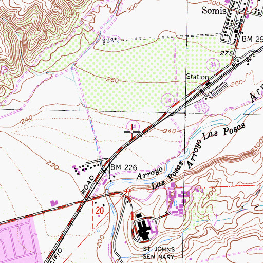 Topographic Map of Somis (historical), CA