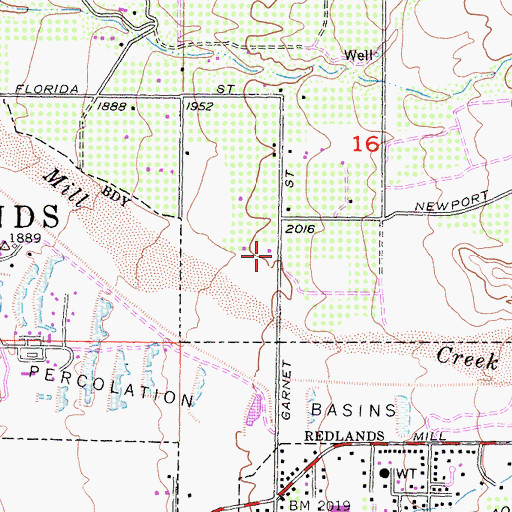 Topographic Map of Greenleaf School (historical), CA