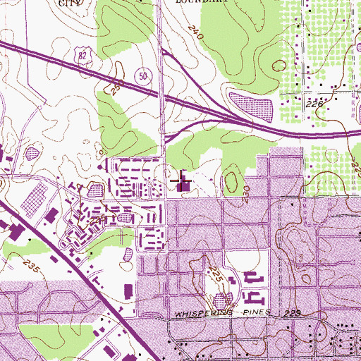 Topographic Map of Deerfield-Windsor Upper School, GA