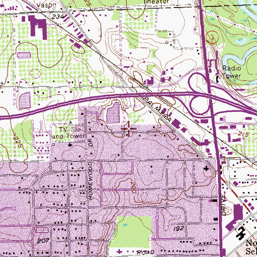 Topographic Map of Ken Gardens, GA
