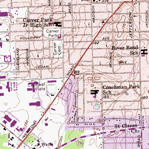 Topographic Map of Mount Pilgrim Baptist Church, GA