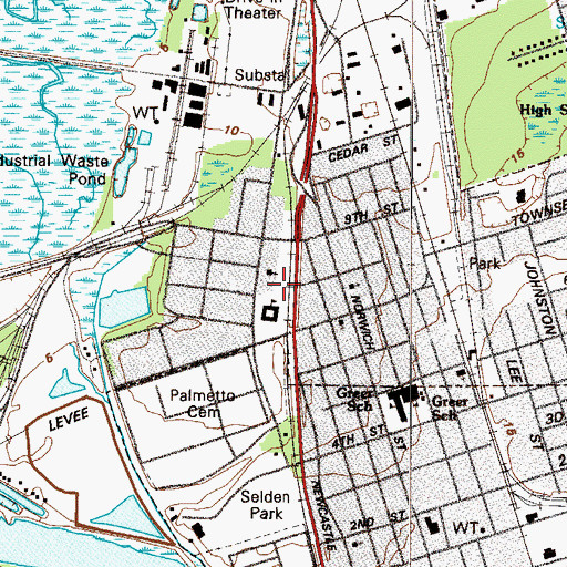 Topographic Map of Arco Park, GA
