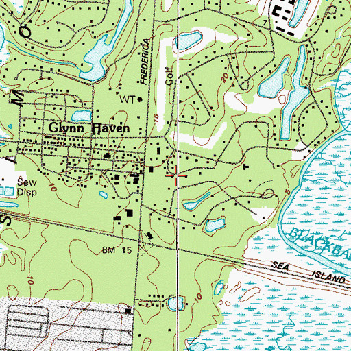 Topographic Map of Blackbanks, GA