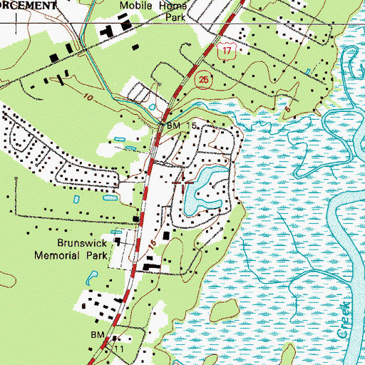 Topographic Map of Windward Acres, GA