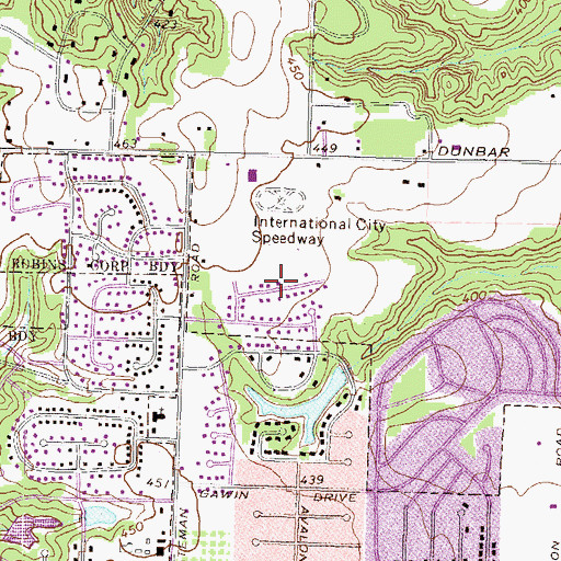 Topographic Map of Echo Glen, GA