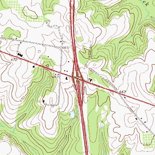 Topographic Map of Exit 41, GA