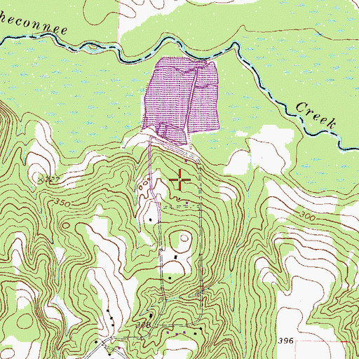 Topographic Map of Pike Acres, GA