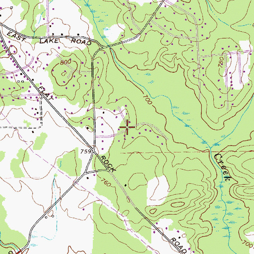 Topographic Map of Circle Creek, GA