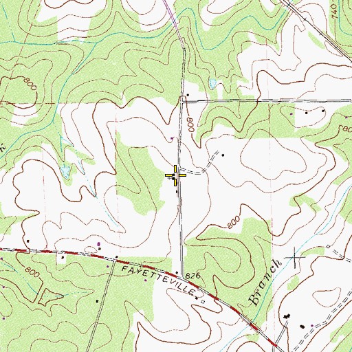 Topographic Map of Faith Church, GA