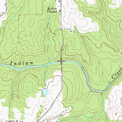 Topographic Map of Greens Bridge, GA