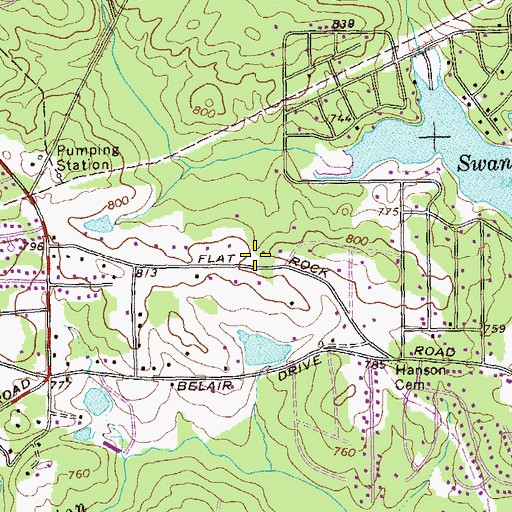Topographic Map of Morris Grove School (historical), GA