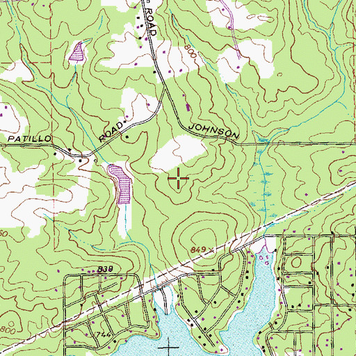 Topographic Map of Patillo Point, GA