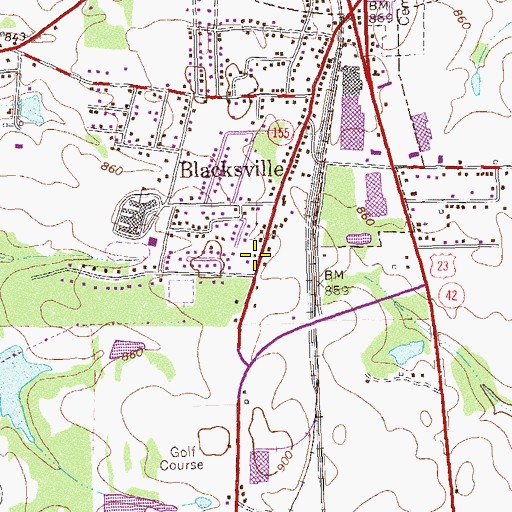 Topographic Map of Power of God Church, GA