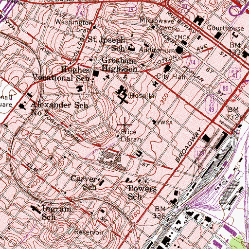 Topographic Map of First Street United Methodist Church, GA