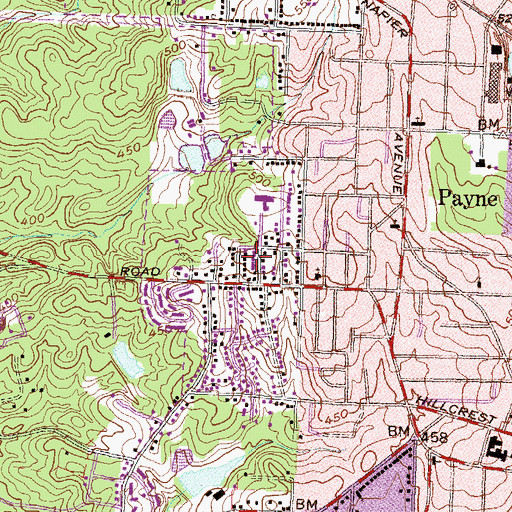 Topographic Map of Hillview, GA