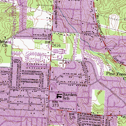 Topographic Map of Sherwood Forest, GA
