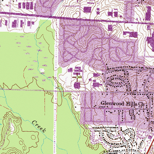 Topographic Map of Southwest High School, GA