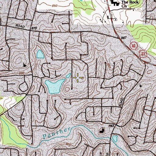 Topographic Map of Allendale Heights, GA