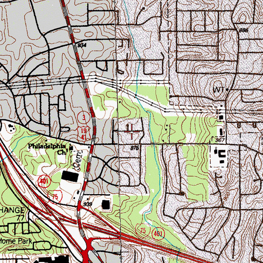 Topographic Map of Springview, GA