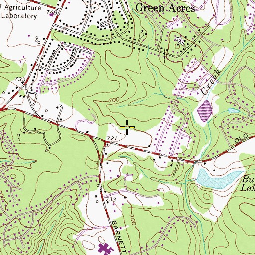 Topographic Map of Ashton Place, GA