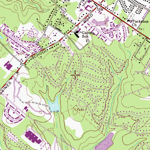 Topographic Map of Cedar Creek, GA