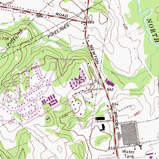 Topographic Map of Rollingwood, GA