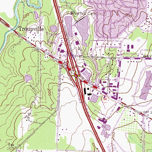 Topographic Map of Exit 5, GA