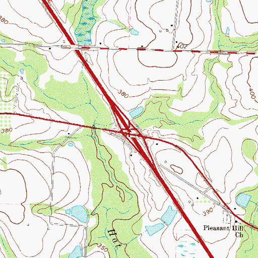 Topographic Map of Exit 26, GA