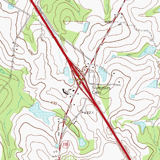 Topographic Map of Exit 29, GA