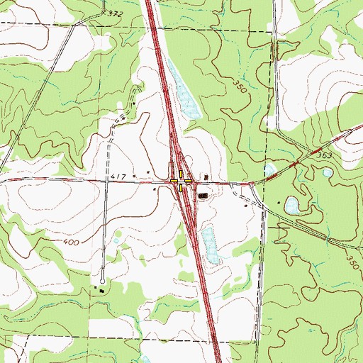 Topographic Map of Exit 30, GA