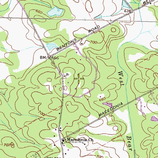 Topographic Map of Avalon, GA