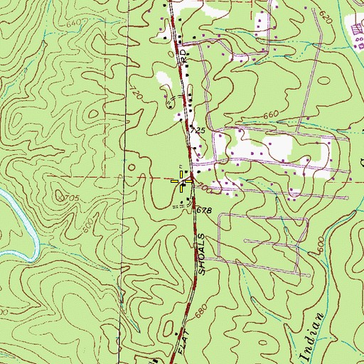 Topographic Map of Bethel Grove Baptist Church, GA